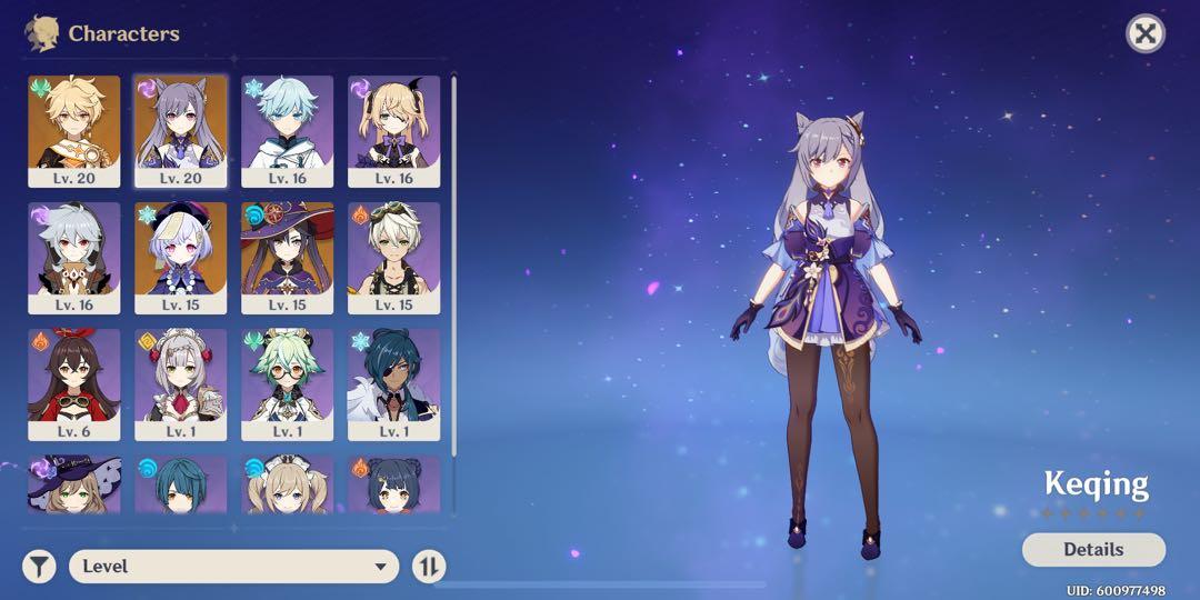 Genshin Impact Account 3 5star Characters Video Gaming Video Games Xbox On Carousell