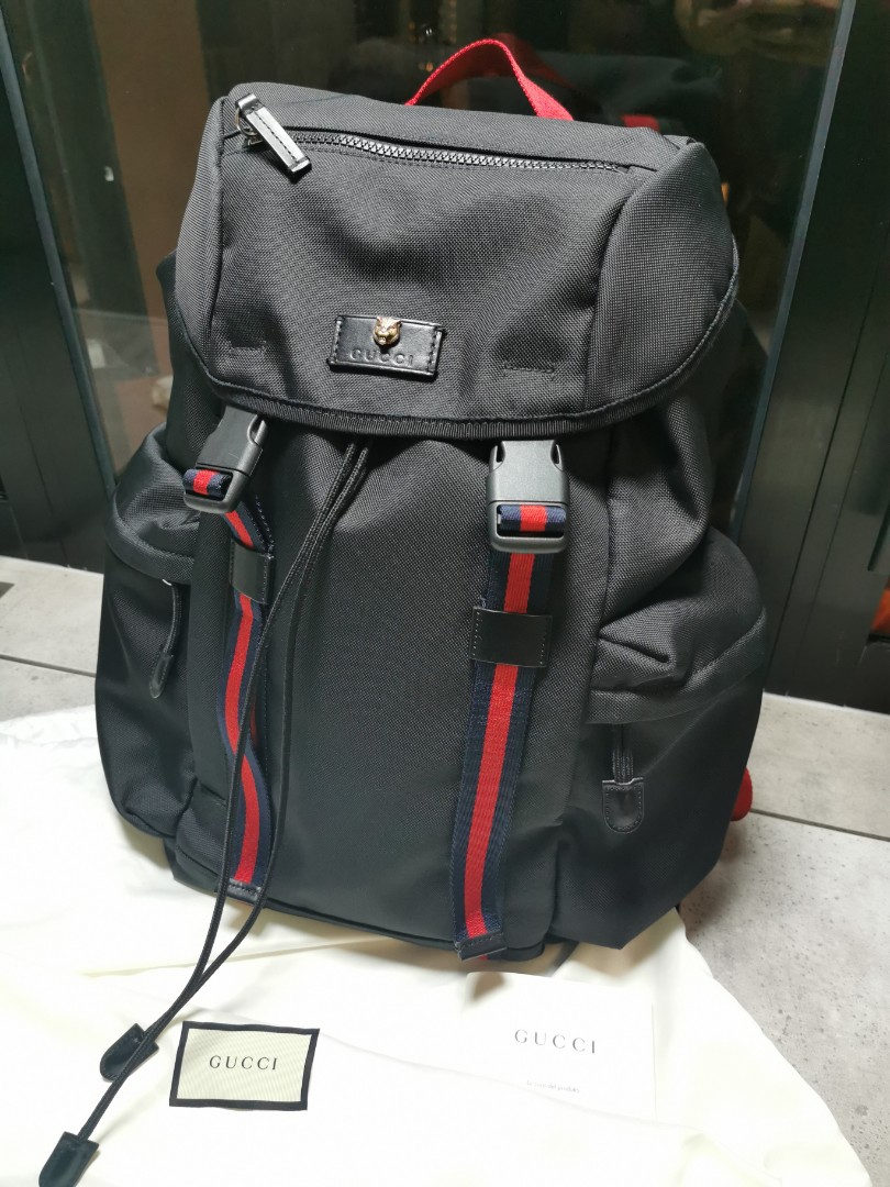 Gucci techno cheap canvas backpack
