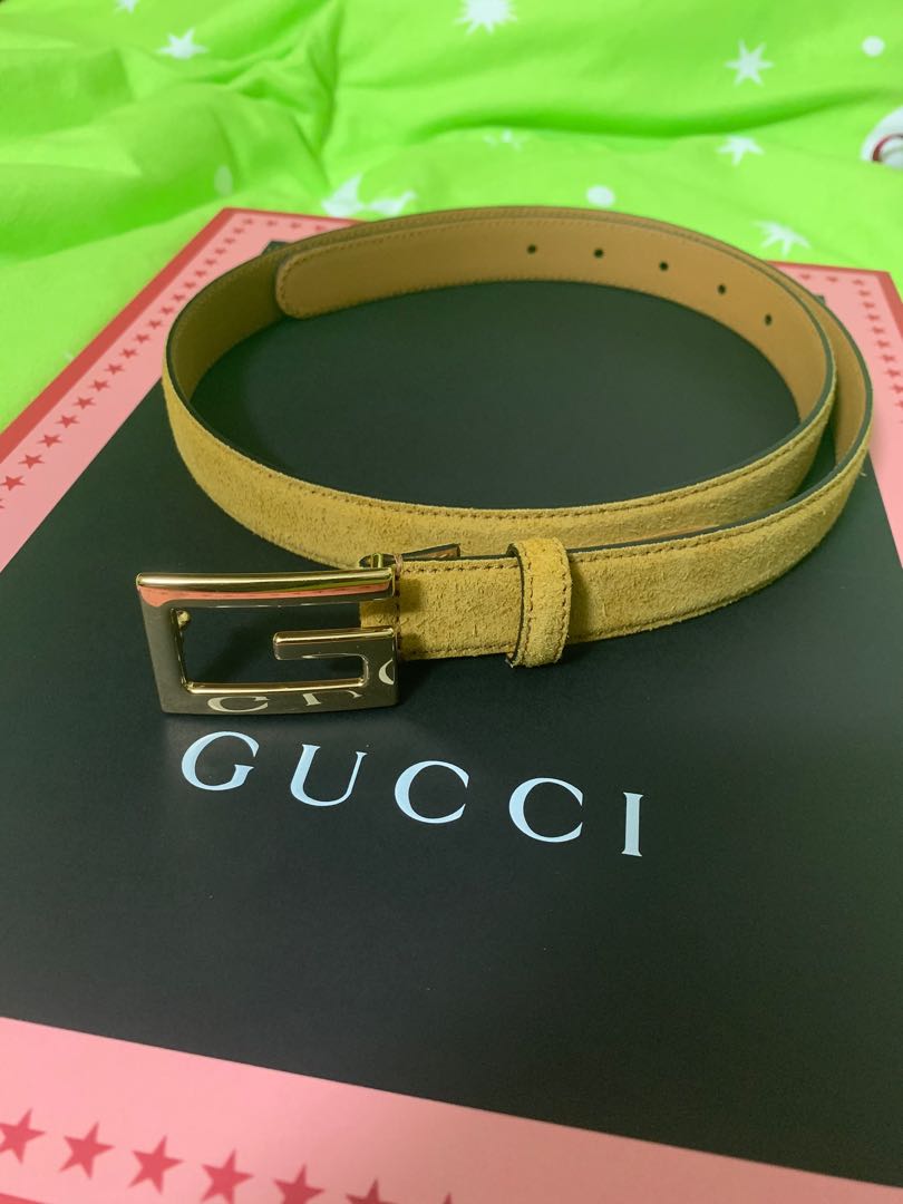 gucci suede belt