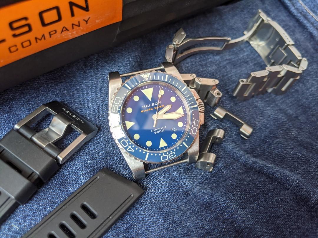 Helson Blue Shark Diver 40mm FINAL REDUCTION Men s Fashion