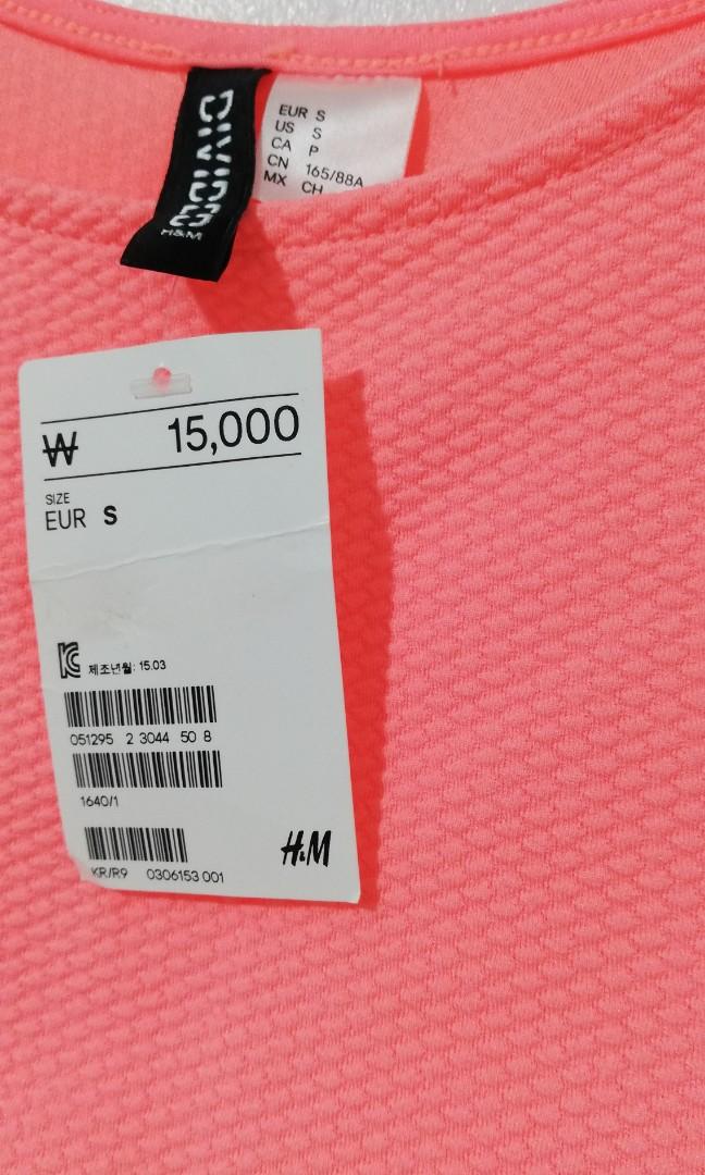 H&M Neon Pink Crop Top (Category: Sleeveless) located in Bacoor. Submitted by mapcp (Listing ID 1042625516, Image 2). Description: Bought in SoKor but never got to wear it..