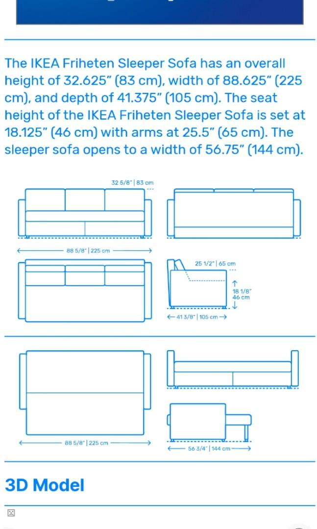 Friheten 3 Seater Sofa Bed With