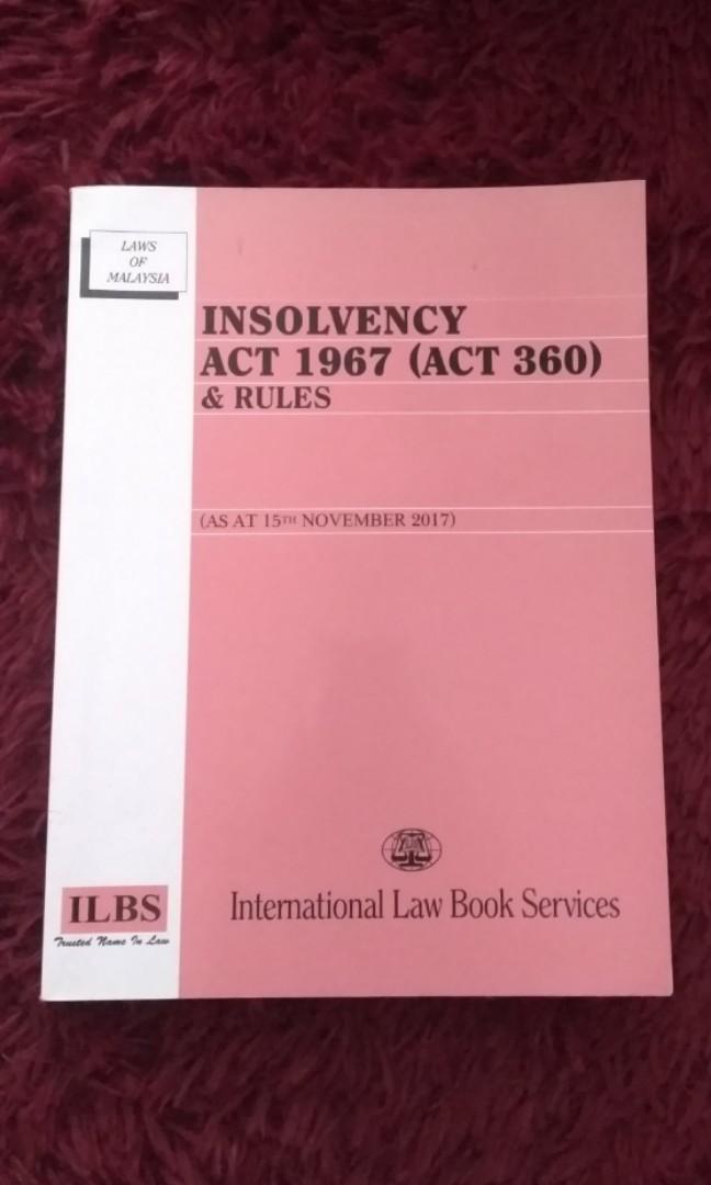 Insolvency Act 1967 Act 360 Textbooks On Carousell