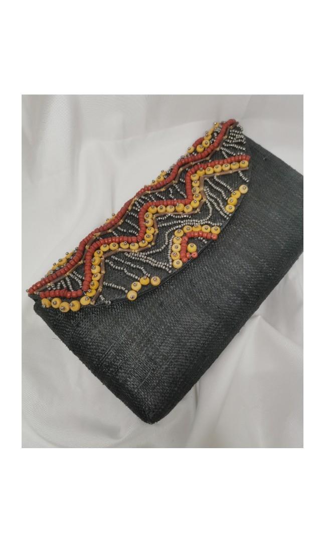 Kultura beaded bag (Category: Clutches) located in Mandaue City. Submitted by stylefigjam (Listing ID 1042637384, Image 2). Description: Kultura beaded native purse Price: 250 Description: used this to two parties already. Can house the basics: phone, cards, keys, cologne diffuser, alcohol spray, lip balm and small tube of lotion. Thought of selling this as I am tryin' to keep my staples at a minimum..