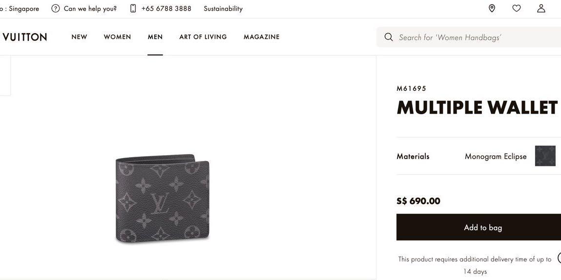 Louis Vuitton Monogram Eclipse Wallet Second-hand – Cavalli e Nastri