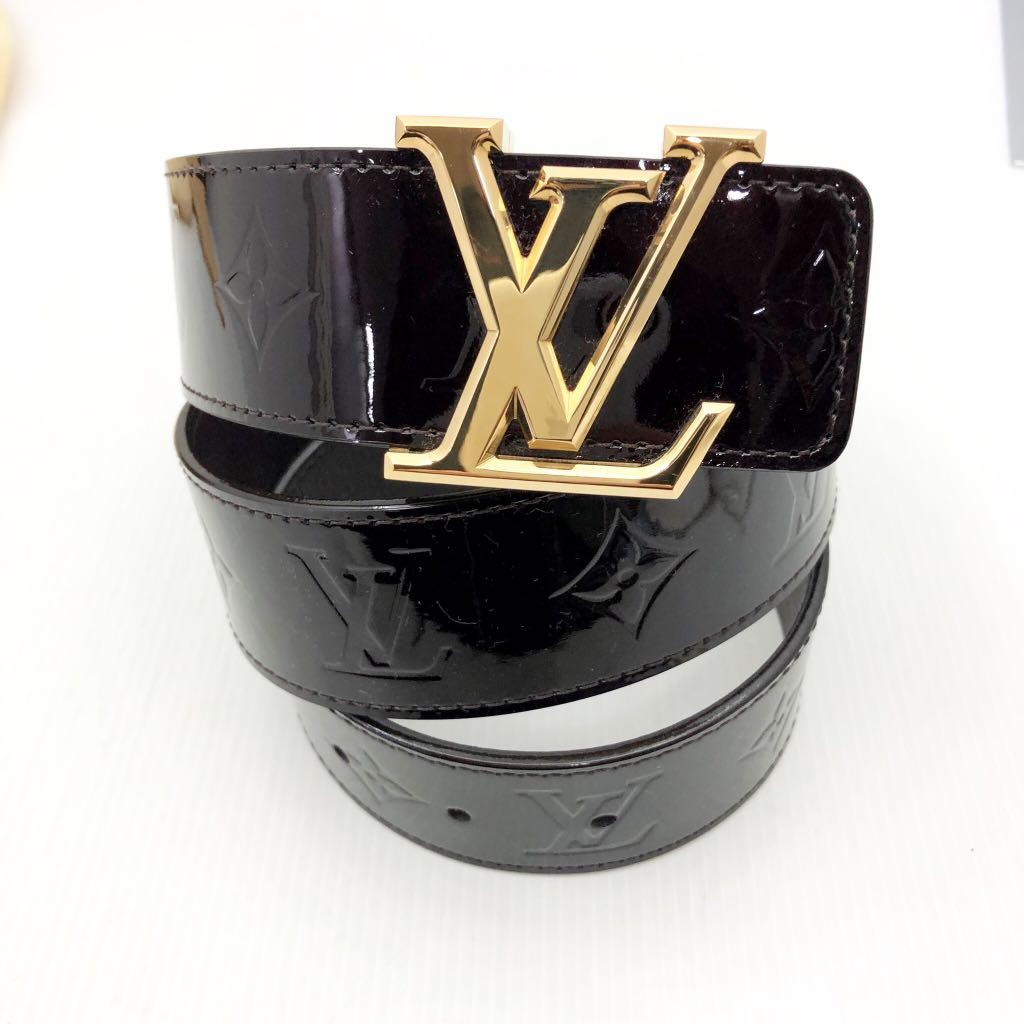 Louis Vuitton Amarante Vernis Leather LV Facettes Belt 85CM Louis Vuitton