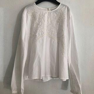 Nichii Embroidered Blouse/Crop blouse