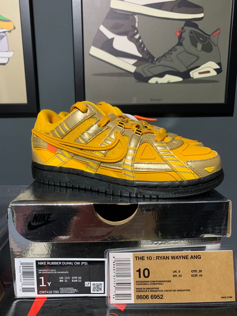 1Y] Nike x Off-White Rubber Dunk (PS), Men's Fashion, Footwear, Sneakers on  Carousell