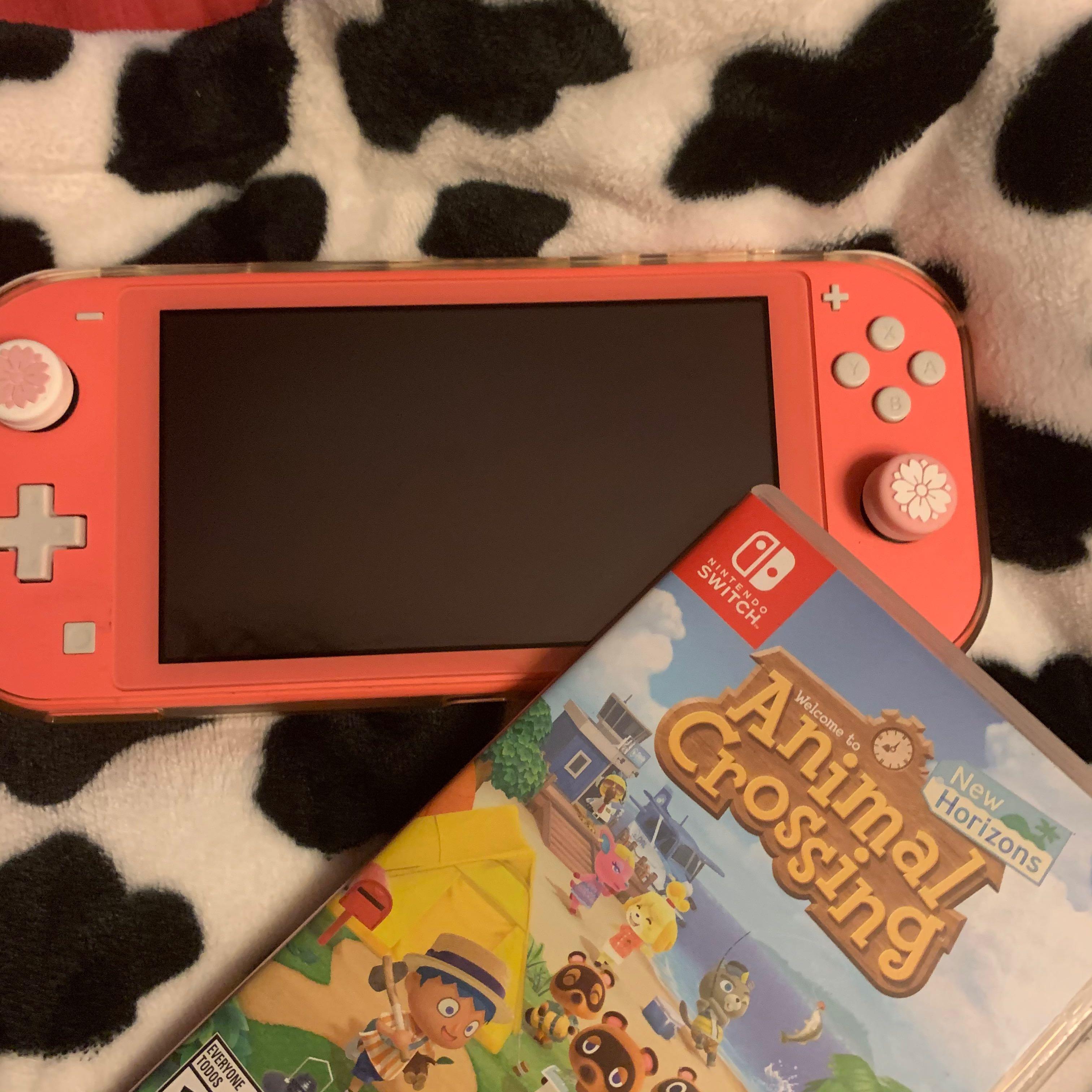 Nintendo Switch Lite Console, Coral - Animal Crossing: New
