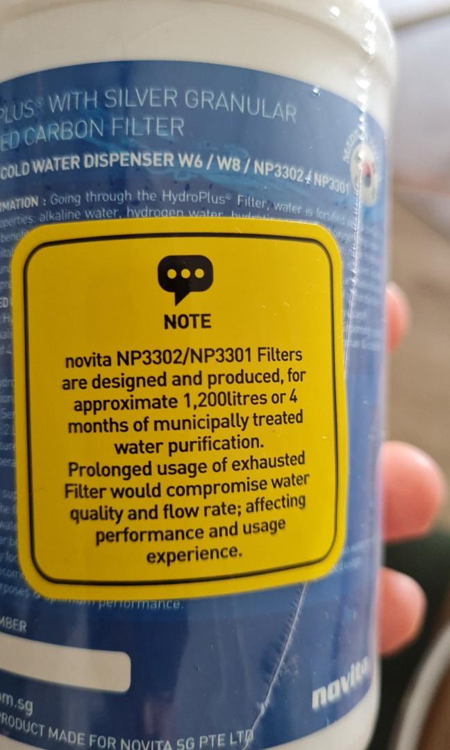 Novita water filter model W8 NP3302, Everything Else on Carousell