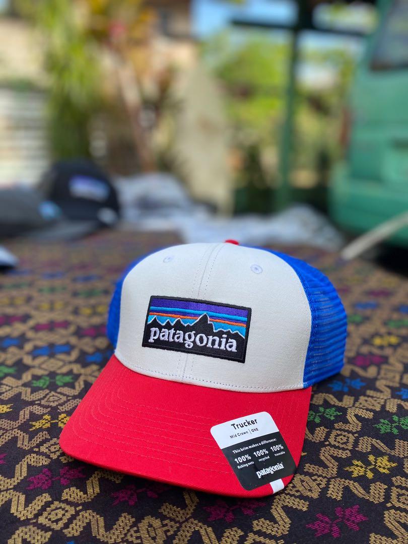 Patagonia trucker hat on sale red white blue