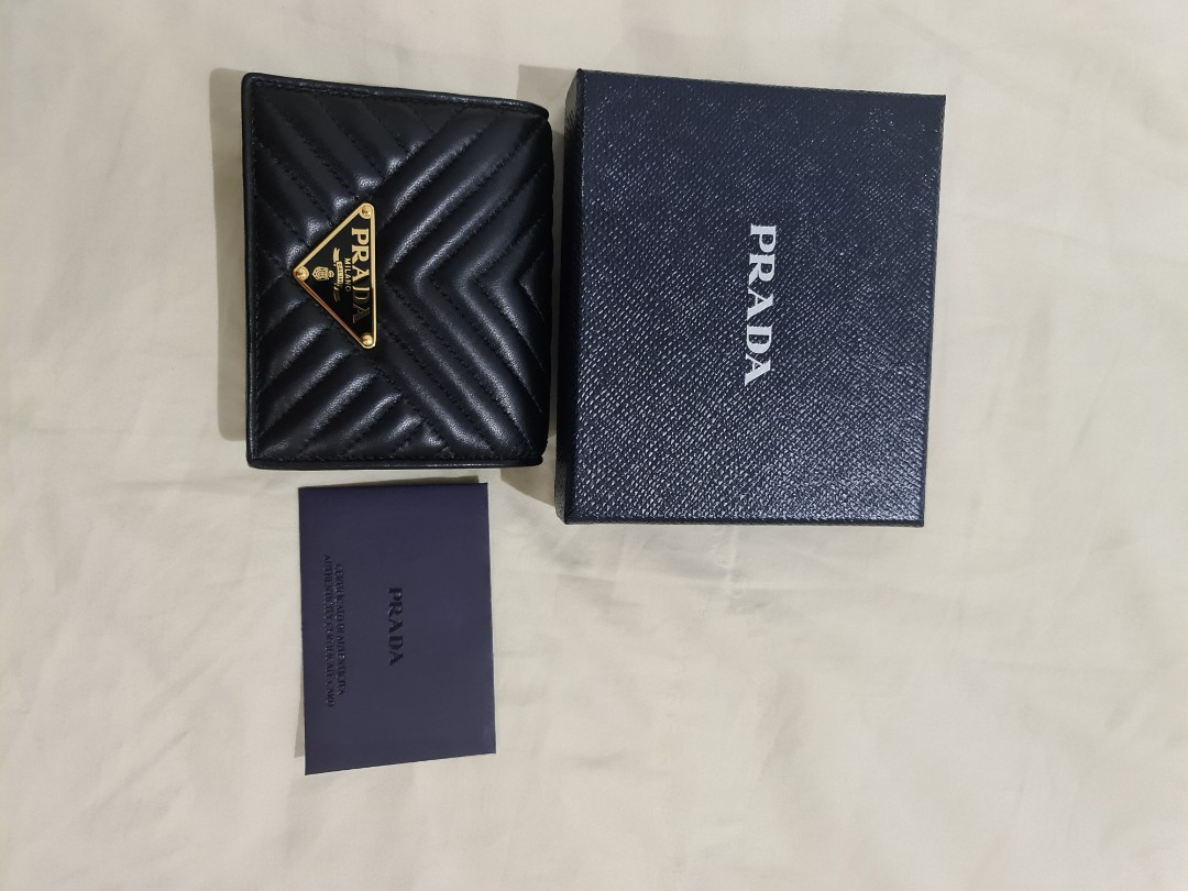 Prada Quilted Nappa Wallet, Luxury 