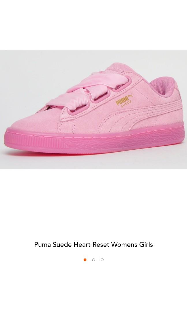 Puma suede sales heart reset pink