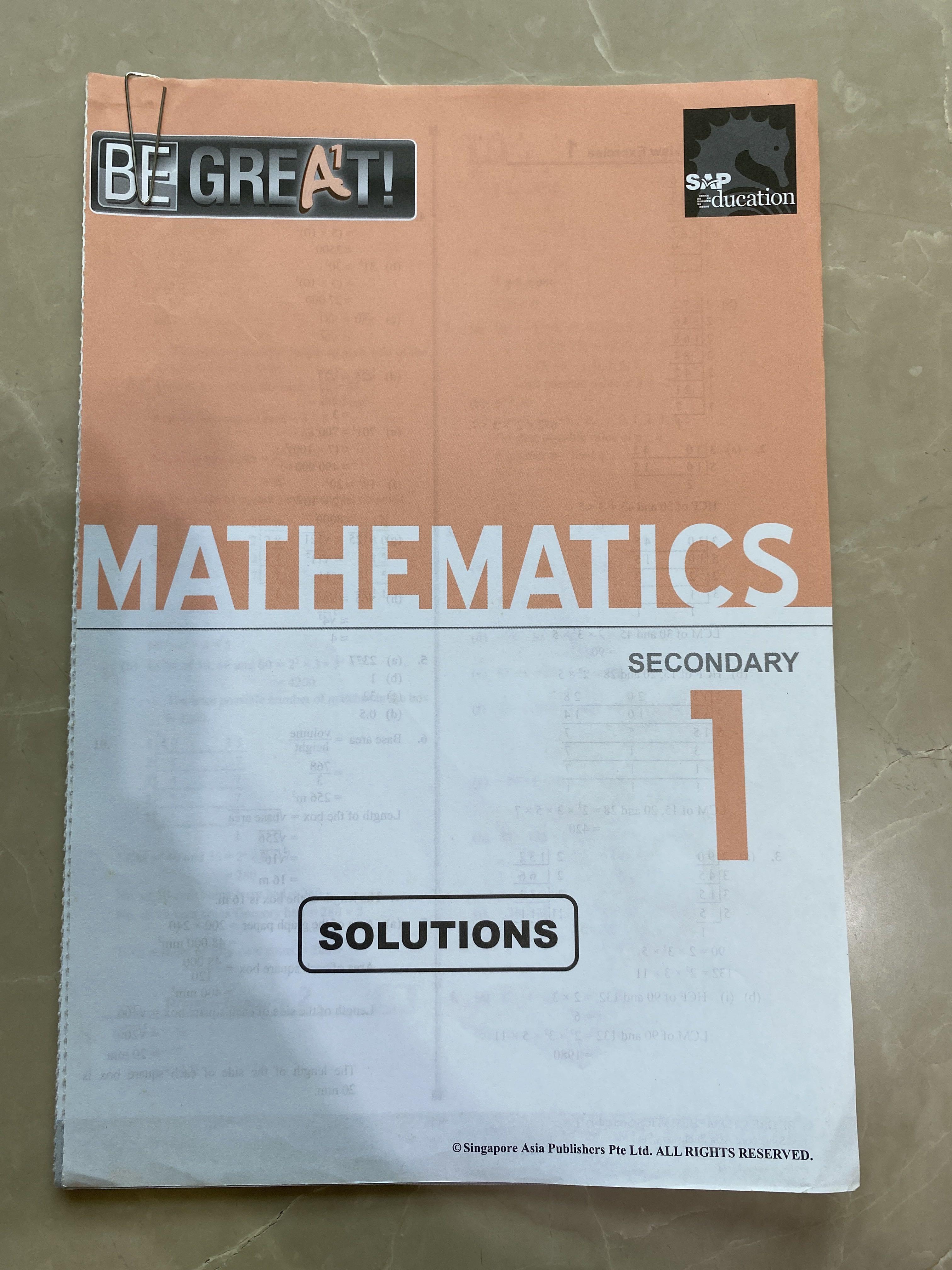 sec 1 math assessment book, Hobbies & Toys, Books & Magazines ...