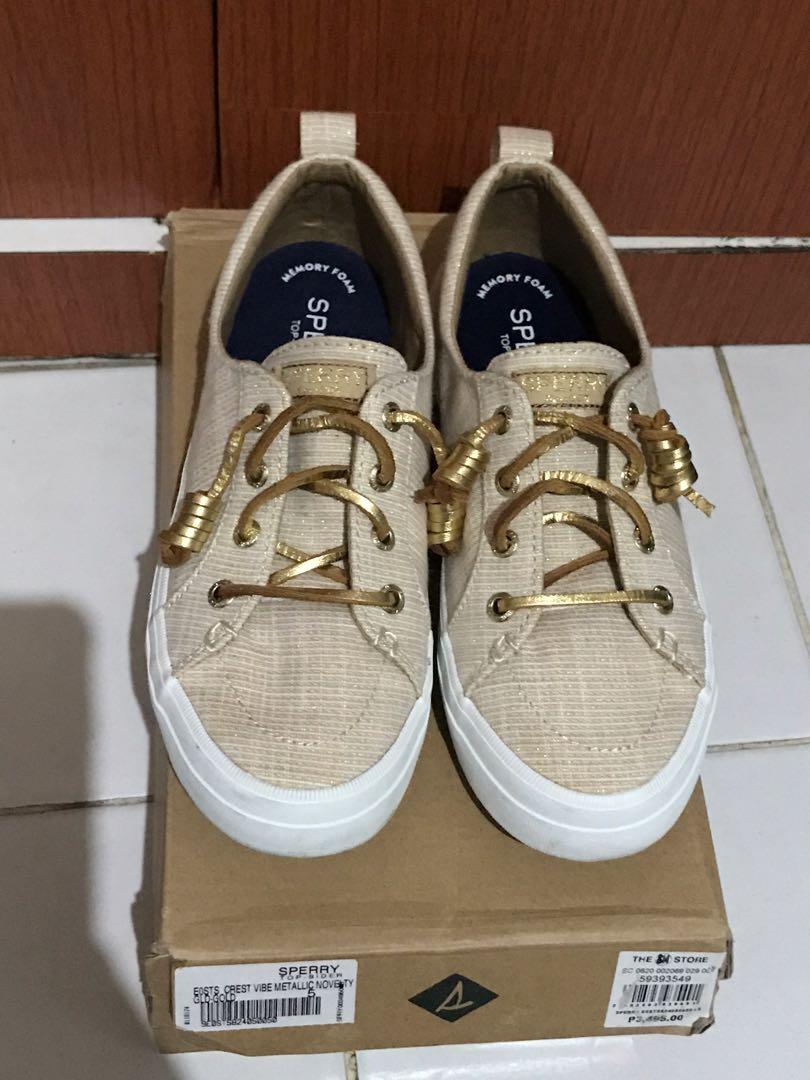 Crest vibe sperry online sneakers metallic