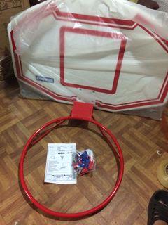 Standard size basketball ring 18inches diameter hoop with board and net bnew 3200 only