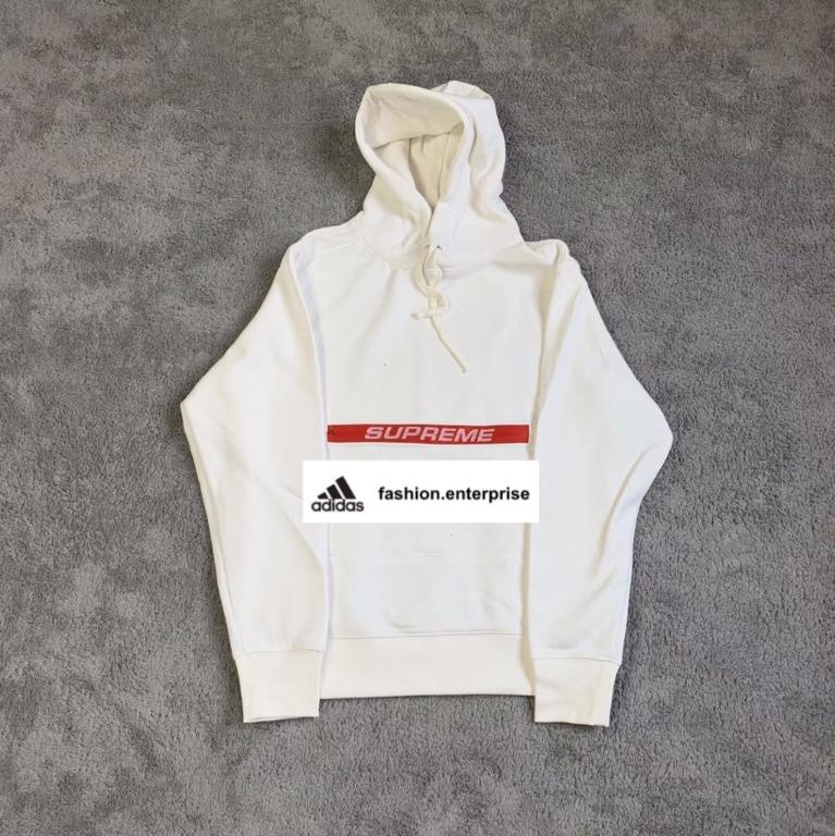 Supreme zip pouch hooded sweatshirt white top
