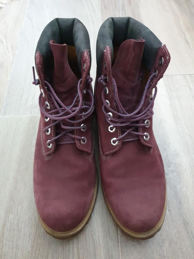 purple timberland boots mens