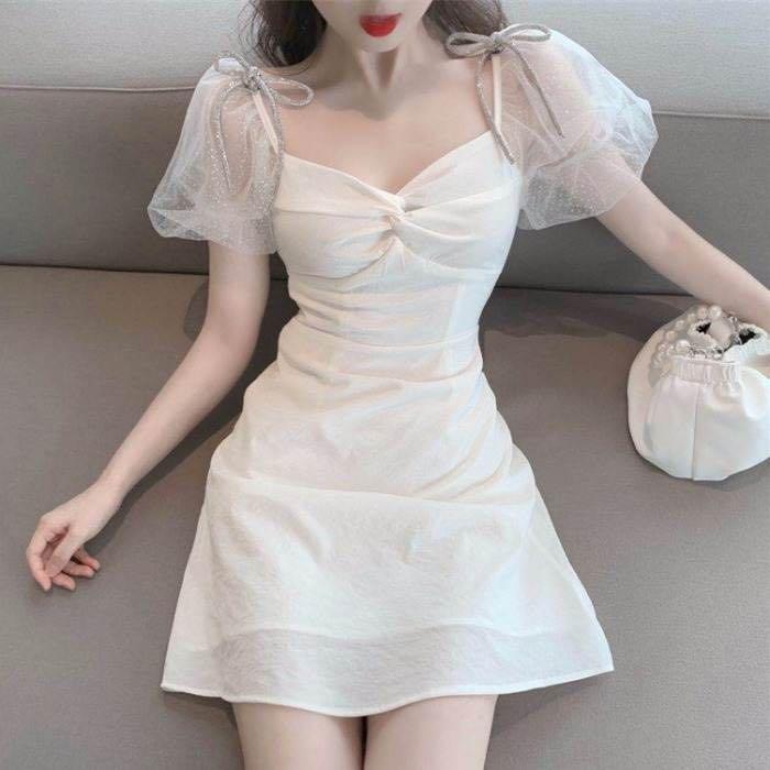 BNWT Ulzzang White Dress Women s Fashion Tops Sleeveless on