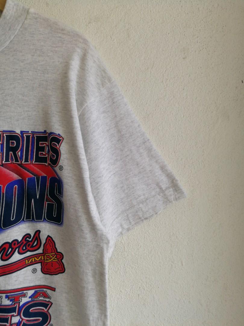 Vintage 1995 World Series Champs Atlanta Braves Sweatshirt Baseball LARGE  Black