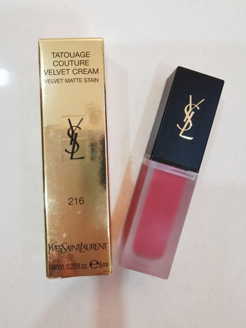 Ysl Tatouage Couture Velvet Cream Velvet Matte Stain 216 Nude Emblem 6ml New Health Beauty Makeup On Carousell