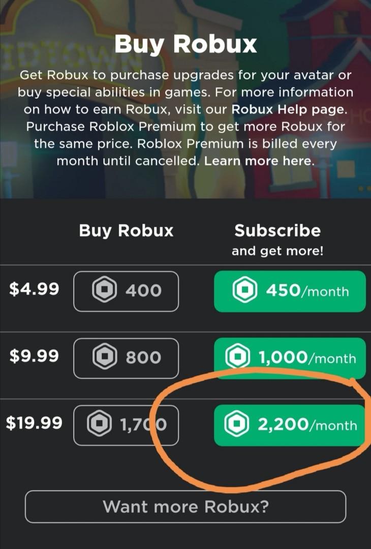 2640 Robux Premium Roblox 1month Video Gaming Video Games Others On Carousell - 245 robux