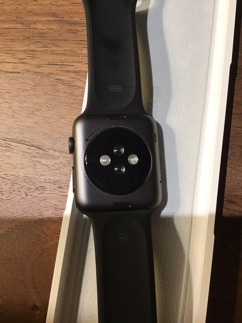 Apple Watch A1554黑色運動錶(第一代），9成新, 手機及配件, 智慧穿戴