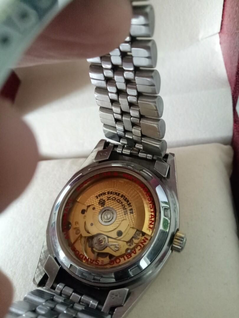 "On Sale"Auth Sandoz Swiss Eta Automatic 25 Jewels Watch for Men's, Men