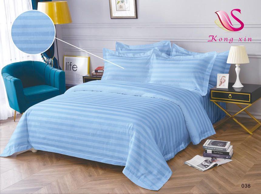 Bedsheets With Comforter Set Light Blue Furniture Home Living Furniture Bed Frames Mattresses On Carousell