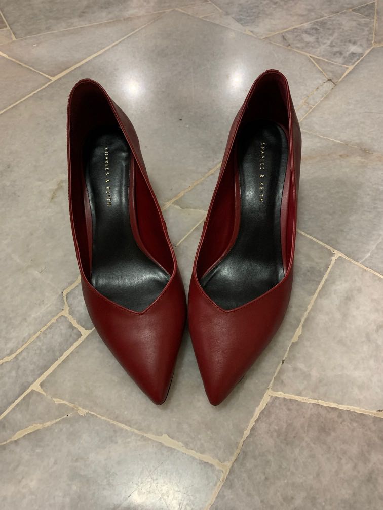 burgundy red heels