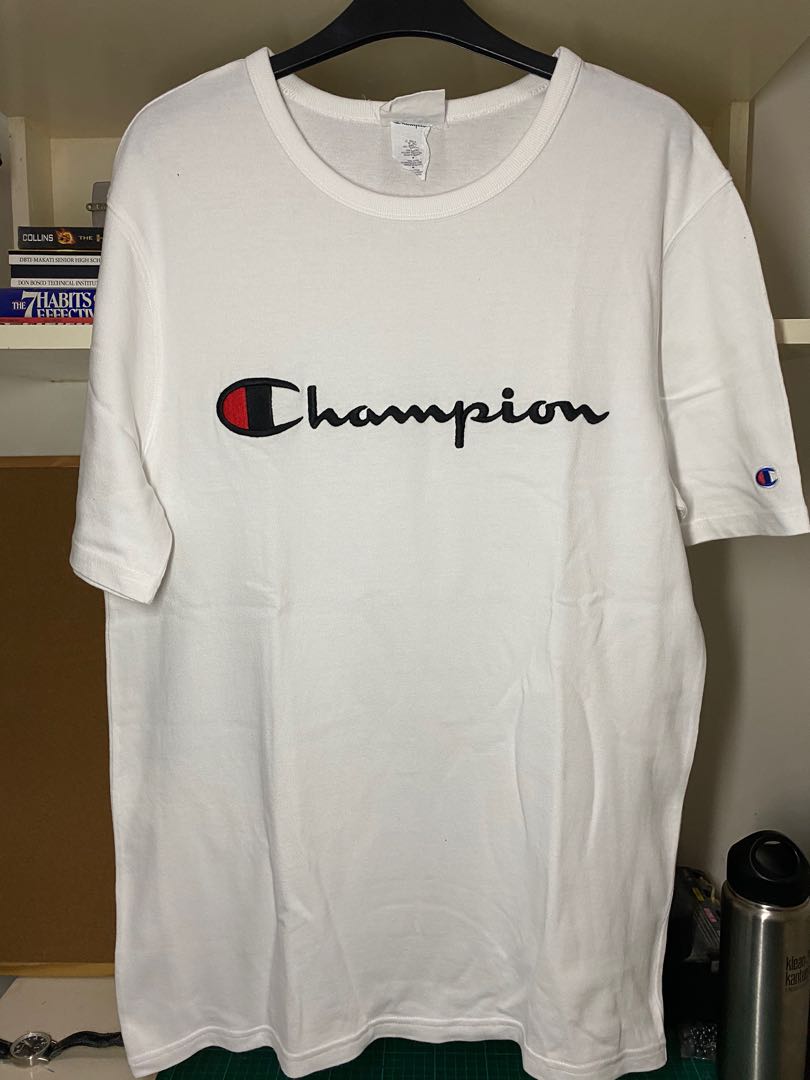 Champion shirt white clearance