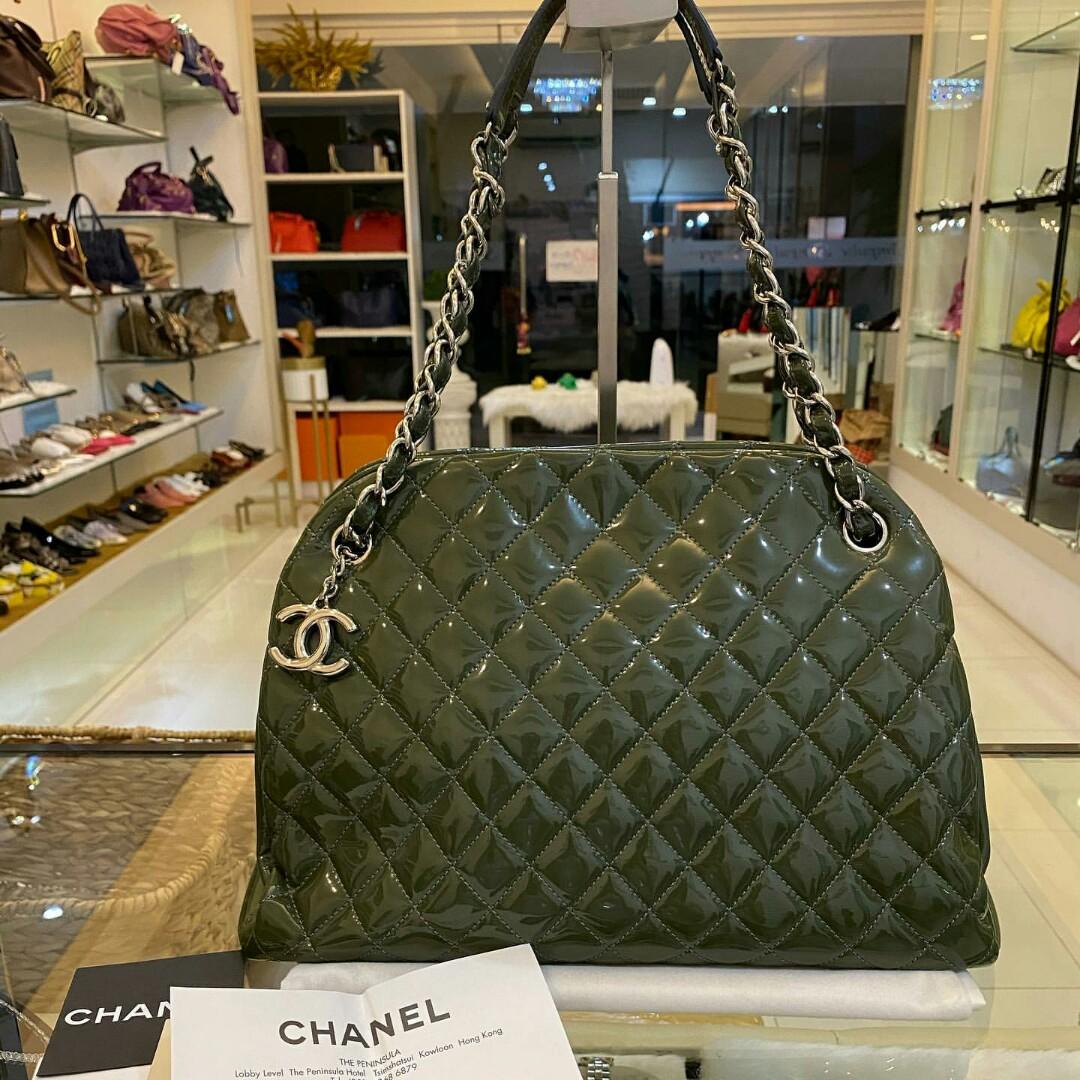 Chanel Just Mademoiselle Maxi Bowling Bag, Luxury, Bags & Wallets