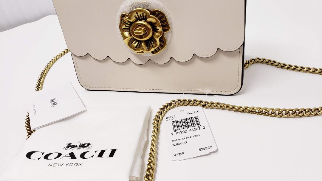 COACH TEA ROSE TURNLOCK BOWERY CROSSBODY BAG