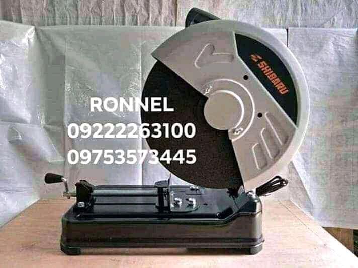 CUT - OFF MACHINE (Category: Construction Tools & Equipment) located in Valenzuela. Submitted by ronnelpowertools (Listing ID 1042833066, Image 1). Description: Price - 5,300 DR SHIBARU CORPORATION JAPAN... Strong power, heavy duty Champion Quality -CUT - OFF MACHINE -Model - SH8100 -Rated Voltage - 220v -Rated Freuency - 50/60Hz -Max wheel diameter - 355mm -Rated power Input - 2200w -Rated speed - 3850 r/min -D type handle for comportable workin
