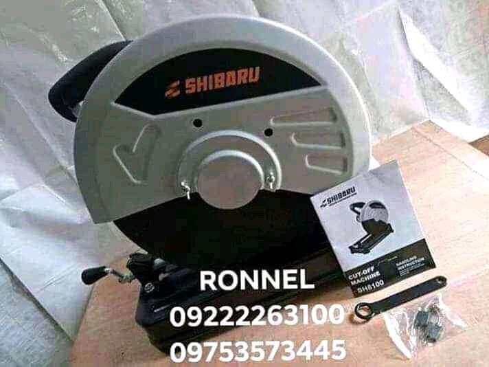 CUT - OFF MACHINE (Category: Construction Tools & Equipment) located in Valenzuela. Submitted by ronnelpowertools (Listing ID 1042833066, Image 3). Description: Price - 5,300 DR SHIBARU CORPORATION JAPAN... Strong power, heavy duty Champion Quality -CUT - OFF MACHINE -Model - SH8100 -Rated Voltage - 220v -Rated Freuency - 50/60Hz -Max wheel diameter - 355mm -Rated power Input - 2200w -Rated speed - 3850 r/min -D type handle for comportable workin