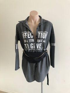 Dress Shirt Stripes Grey