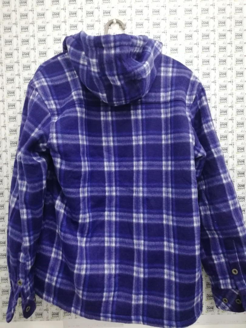 Dunlop full zip checkered hot sale hoodie mens