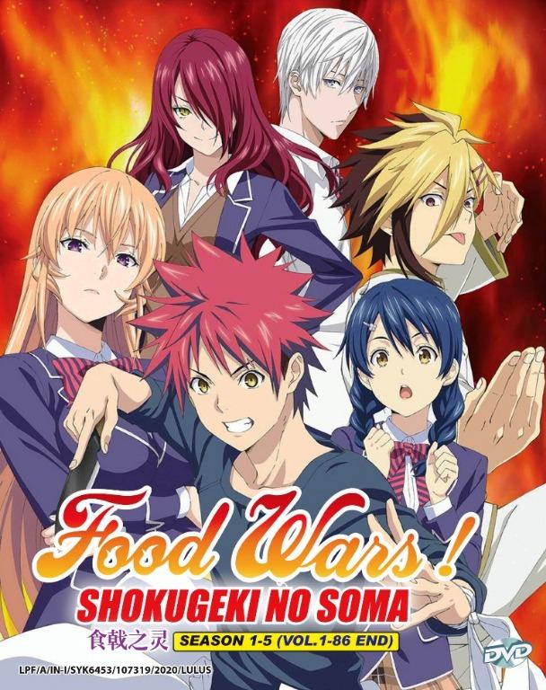 Food Wars Shokugeki No Souma Season 1 5 Complete 86 Episodes Japanese Anime Dvd Music Media Cd S Dvd S Other Media On Carousell