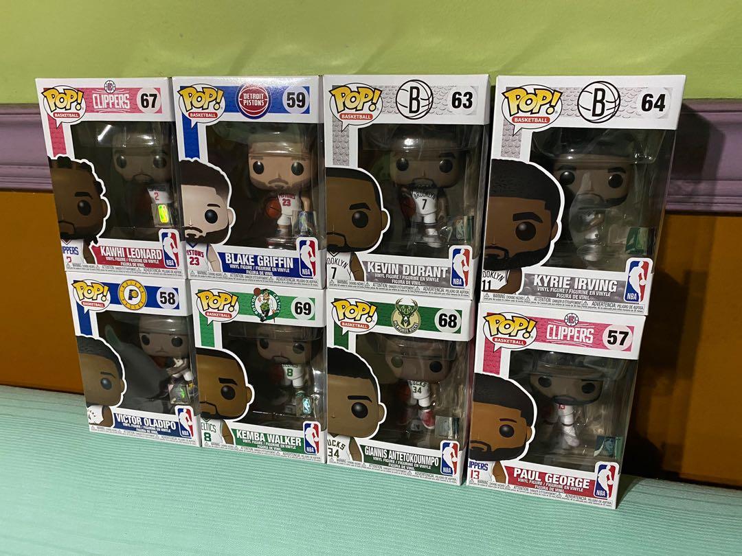 Funko Pop Vinyl Nba Kawhi Leonard Blake Griffin Victor Oladipo Kemba Walker Kevin Durant Kyrie Irving Giannis Antetokounmpo Paul George Toys Games Toys On Carousell