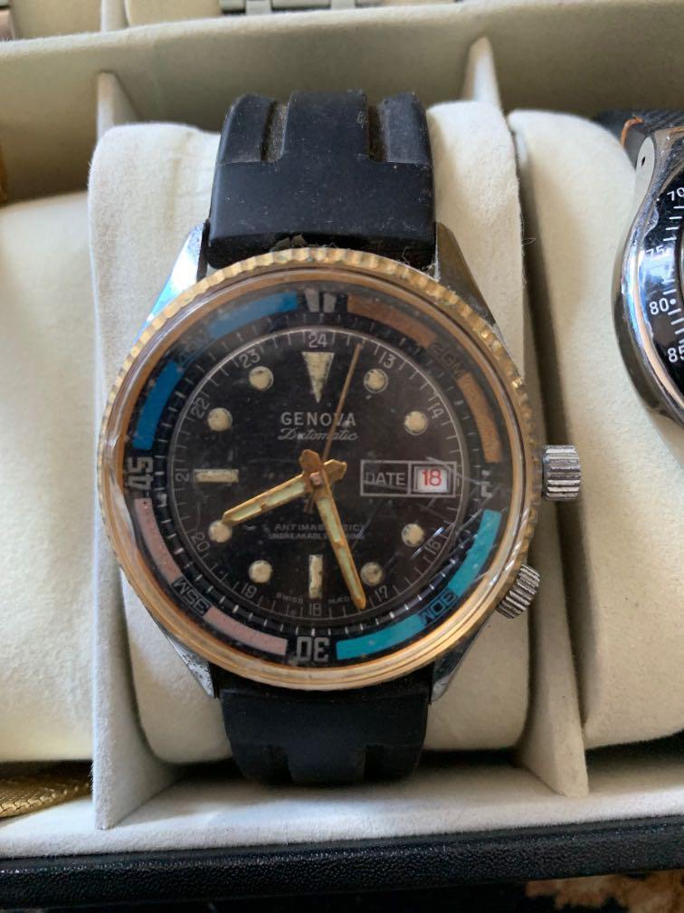 Genova Watch Datomatic Antique Watch unbreakable spring
