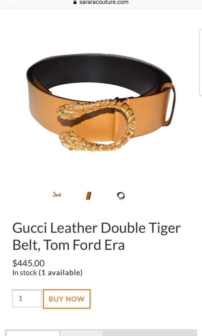 Gucci Double Tiger belt Women s Fashion Watches Accessories Belts on Carousell