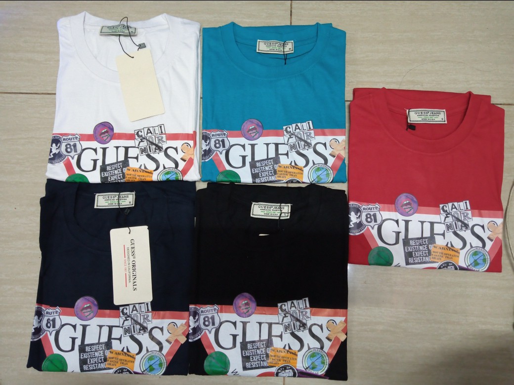 colorful guess shirt