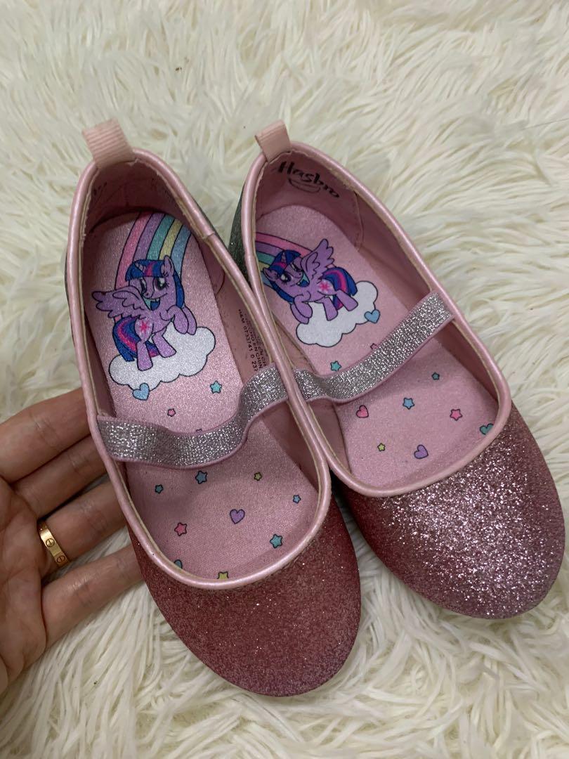 pink glitter infant shoes