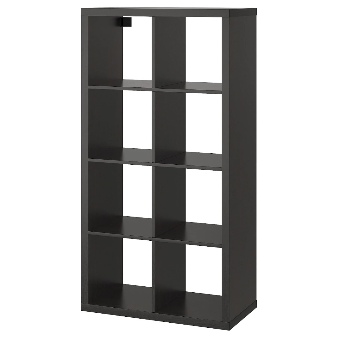 Ikea Kallax Shelving Unit 2x4 Black Brown Wood Furniture And Home