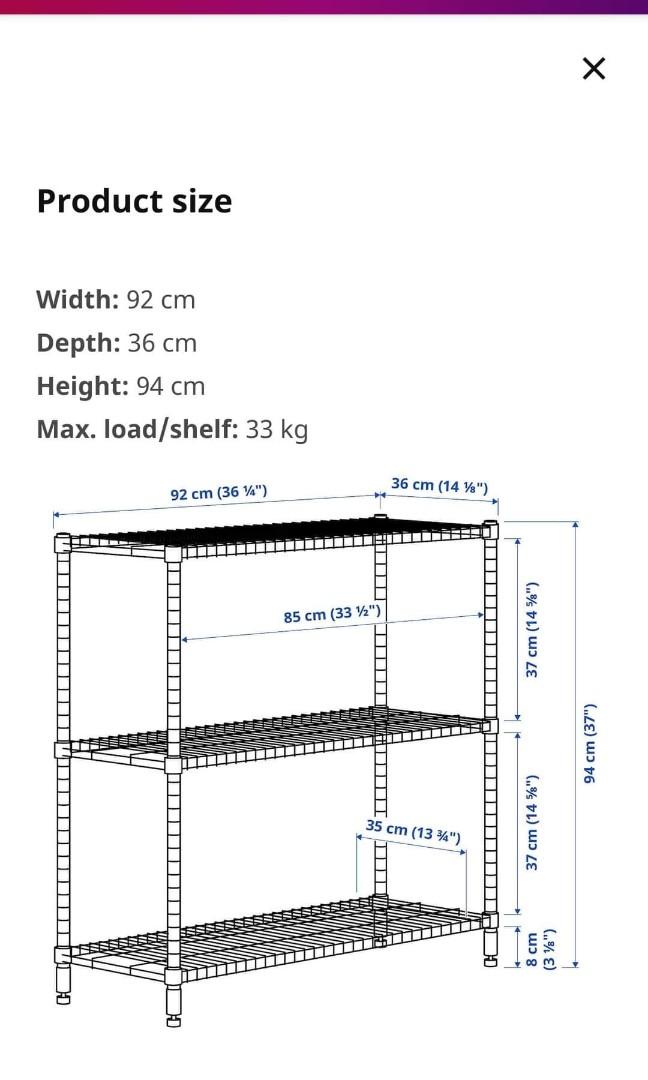 IKEA OMAR Shelf & Shelf cover, Furniture & Home Living, Furniture
