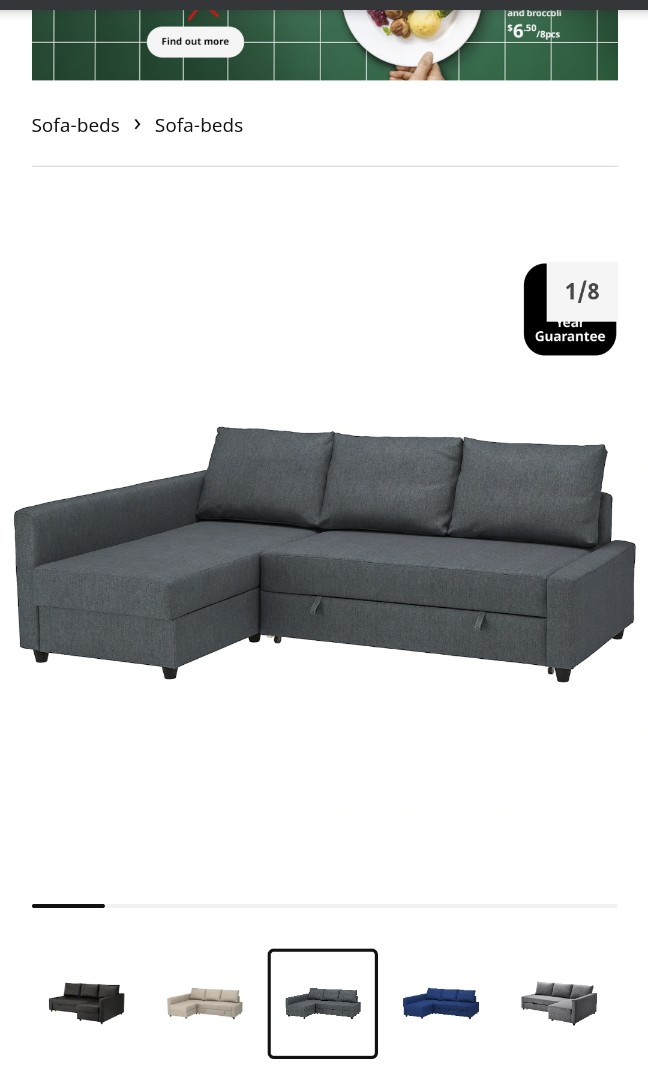 Ikea Sofa Bed With One Storage Compartment Furniture Home Living Sofas On Carou Ikea Sofa Bed With One Storage, Twin Size Sofa Bed Ikea