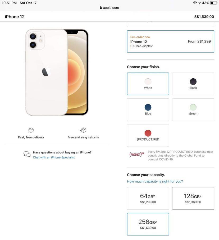 Iphone 12 256gb White New Seal Free 1 Year Apple Tv 3mths 50gb Icloud Mobile Phones Tablets Iphone Others On Carousell
