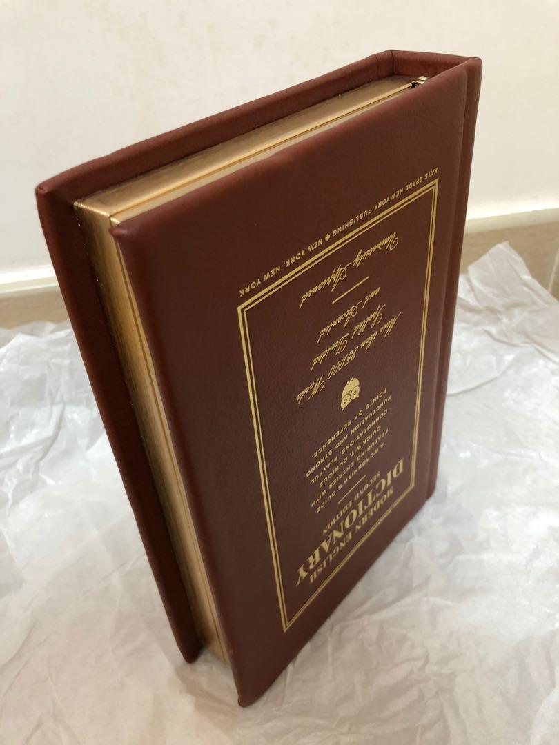 Kate Spade Book Clutch New York Wordsmith Dictionary Leather Book