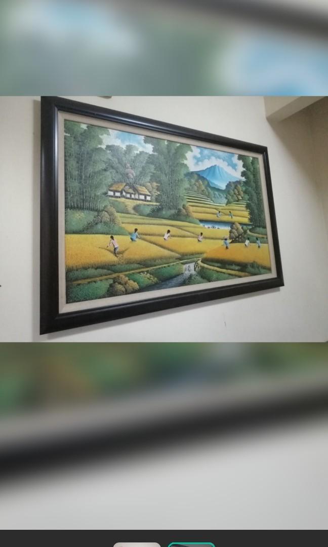 Lukisan Sawah Padi Home Furniture Home Decor On Carousell