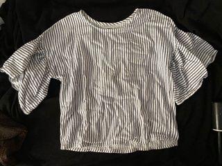 Mango Navy Blue & White Strips - XS